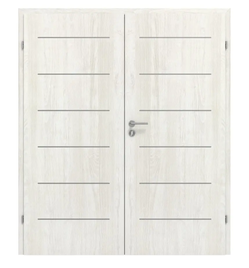 CLASSEN drzwi dwuskrzydłowe Tetyda M5 jesion norweski CPL z ościeżnicą