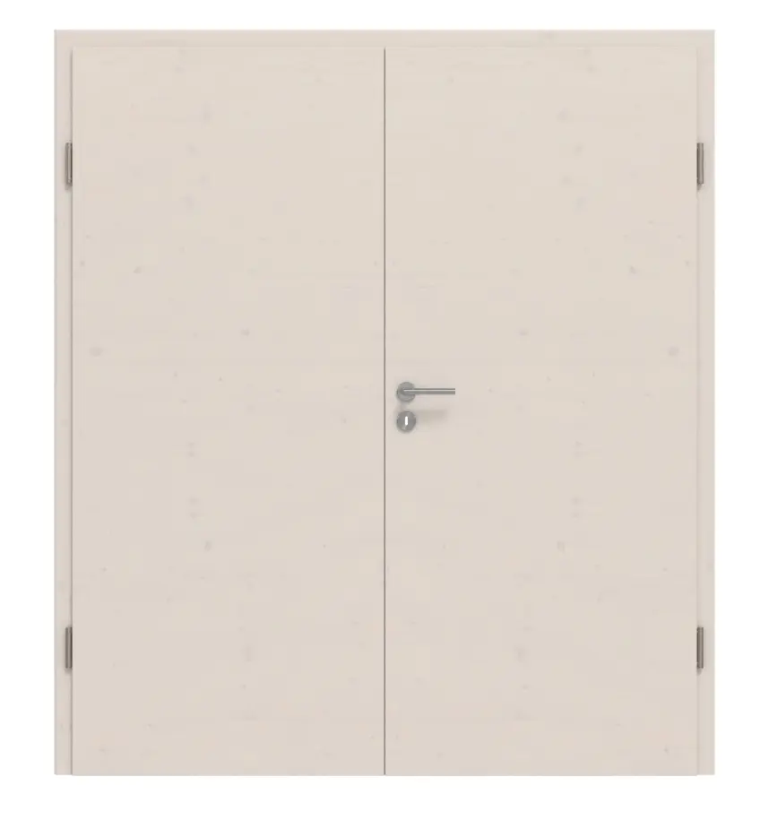 2-skrzydłowe TG-1 wzdłuż świerk skandynawski sękaty biały drewno lite z ościeżnicą