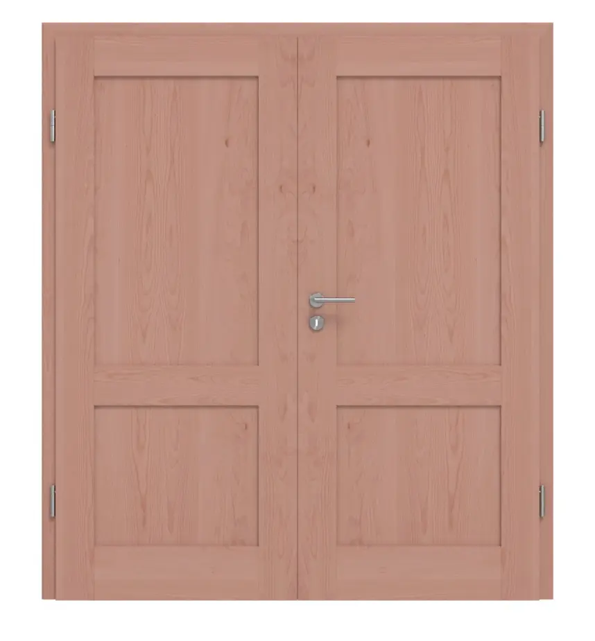 Drzwi dwuskrzydłowe TM-2 buk drewno lite z ościeżnicą