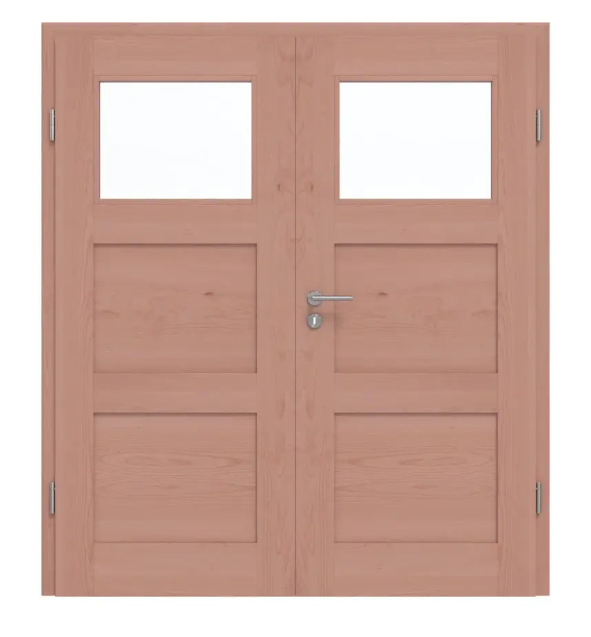 Drzwi dwuskrzydłowe TM-31 buk drewno lite z ościeżnica