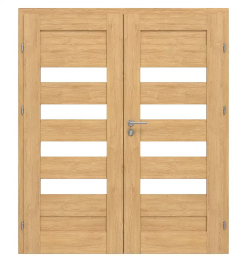 CLASSEN drzwi dwuskrzydłowe Tosca M3 dąb olejowane 3D Look z przeszkleniem w zestawie z ościeżnicą