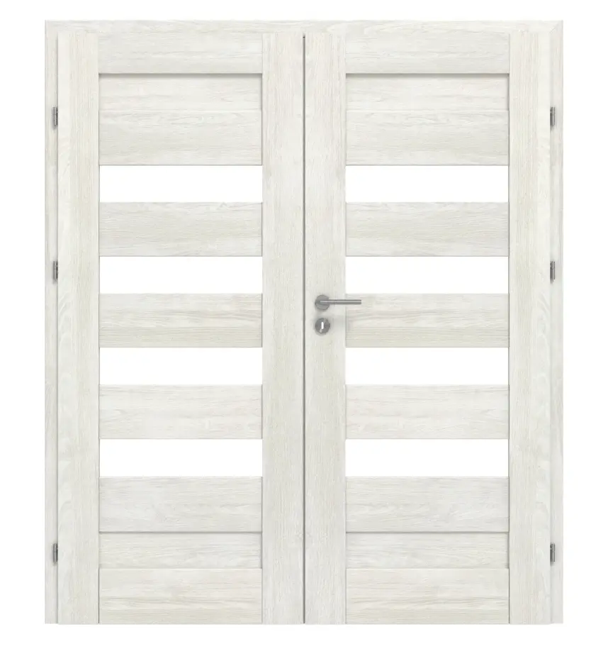 CLASSEN drzwi 2-skrzydłowe Tosca M3 jesion norweski CPL z przeszkleniem w zestawie z ościeżnicą