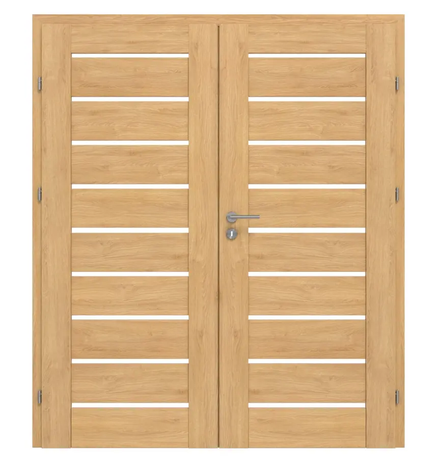 CLASSEN drzwi 2-skrzydłowe Tosca M5 dąb olejowane 3D Look z wycięciem na szybę w zestawie z ościeżnicą