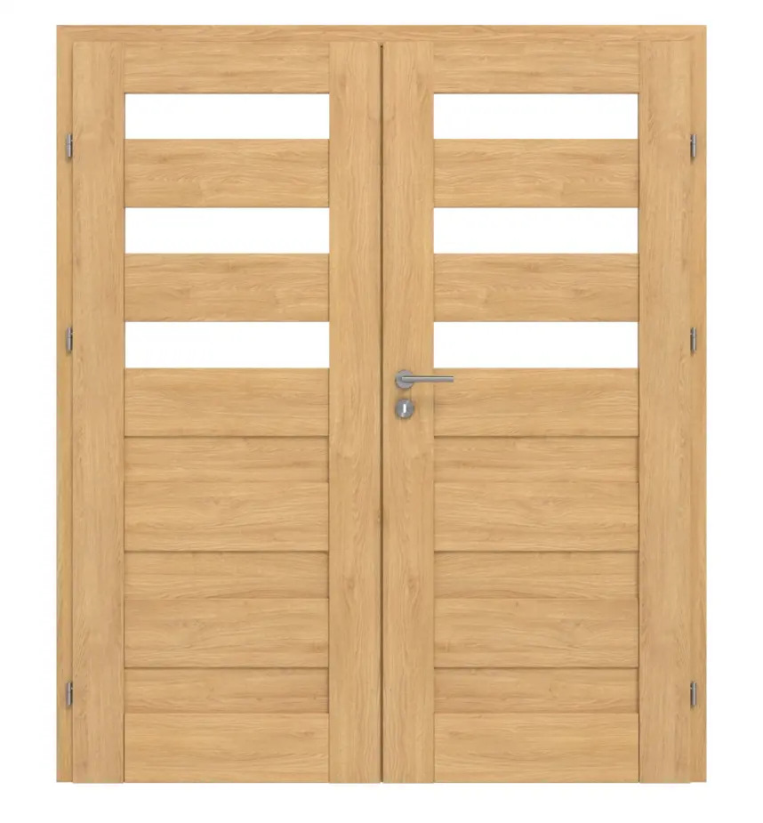CLASSEN drzwi dwuskrzydłowe Tosca M6 dąb olejowane 3D Look z przeszkleniem i ościeżnicą