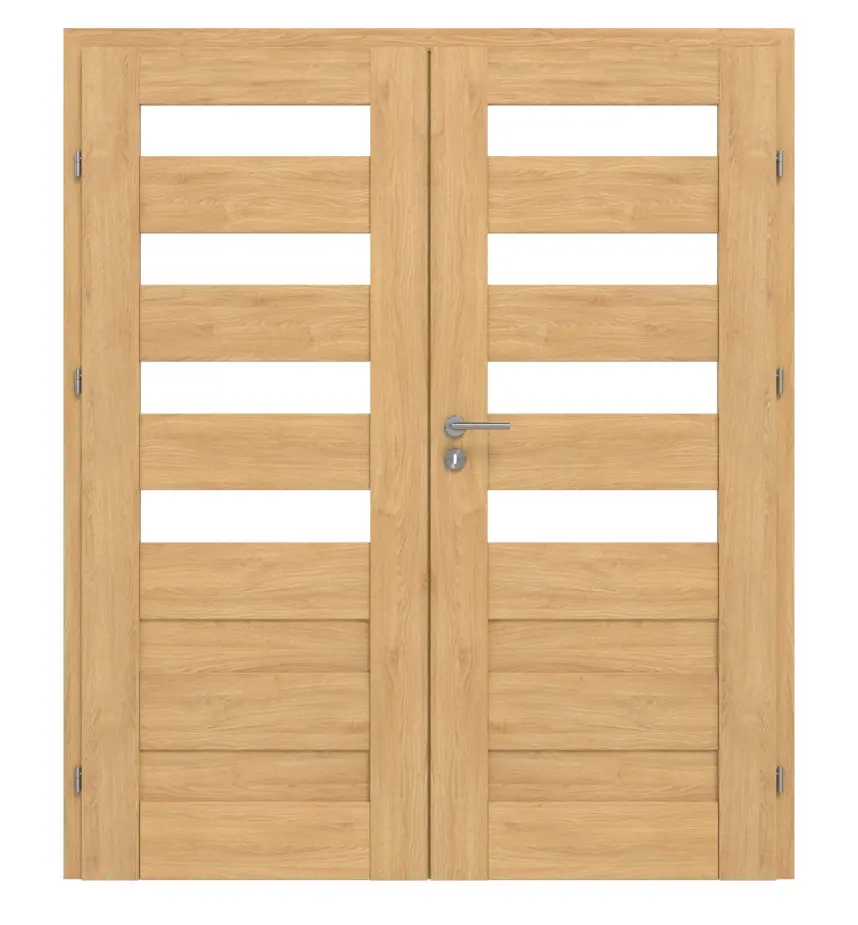 CLASSEN drzwi dwuskrzydłowe Tosca M7 dąb olejowane 3D Look z przeszkleniem i ościeżnicą