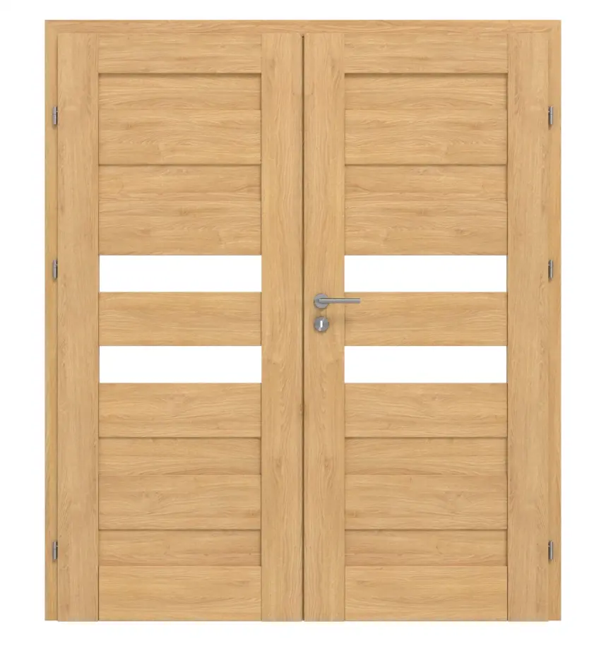 Classen drzwi 2-skrzydłowe Tosca M8 dąb olejowane 3D Look z przeszkleniem wraz z ościeżnicą