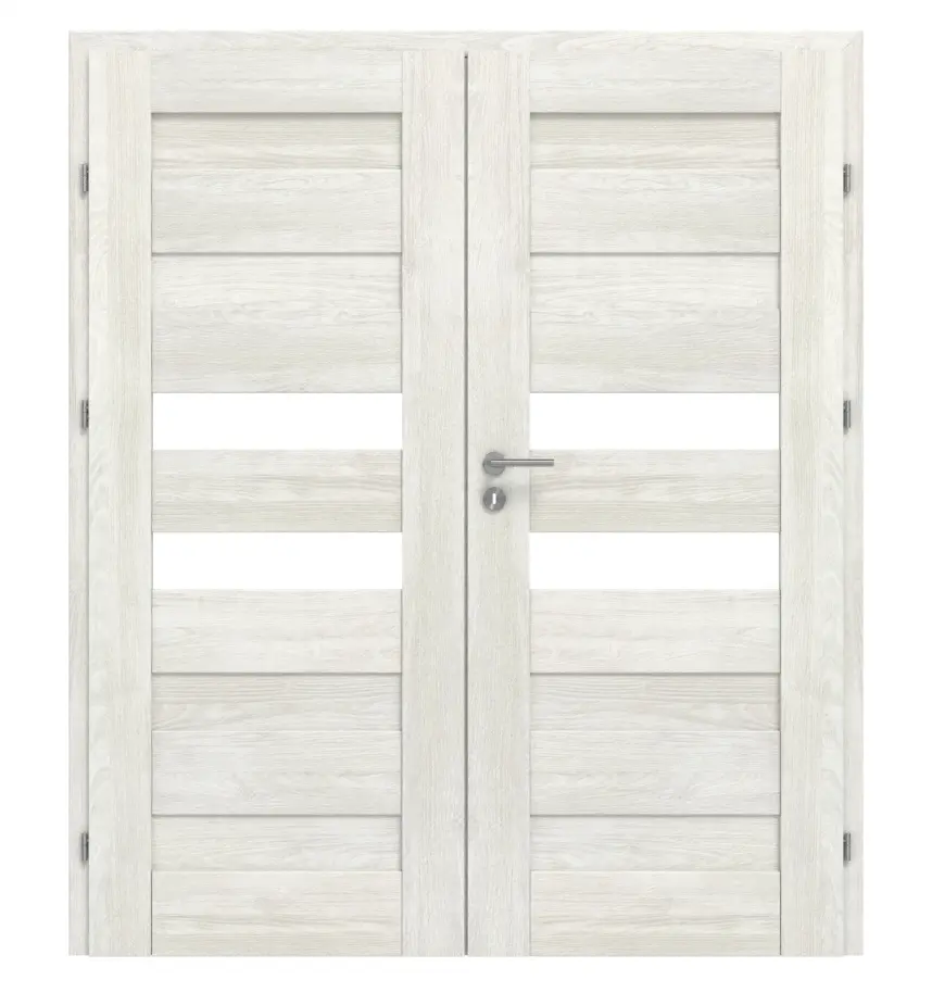 CLASSEN drzwi dwuskrzydłowe Tosca M8 jesion norweski CPL z przeszkleniem z ościeżnicą