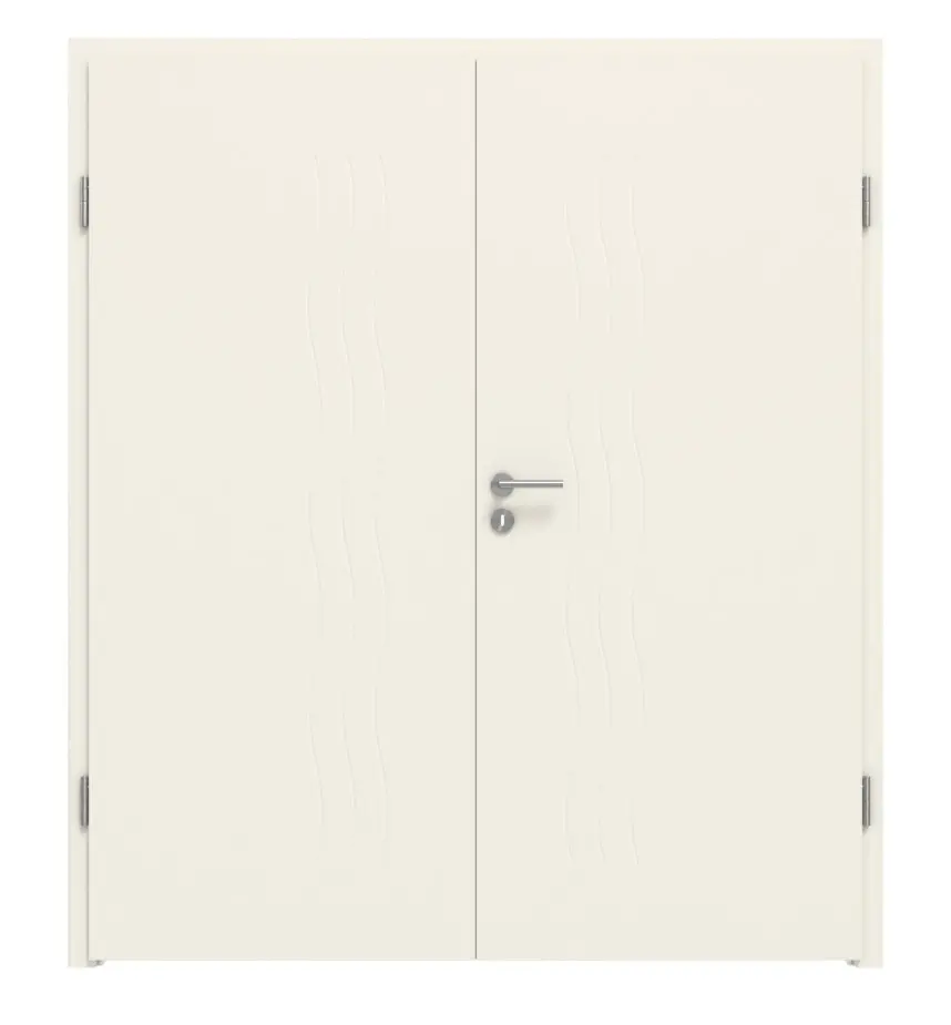 KILSGAARD Drzwi podwójne Typ 16-03 Białe lakierowane RAL 9010 z ościeżnicą