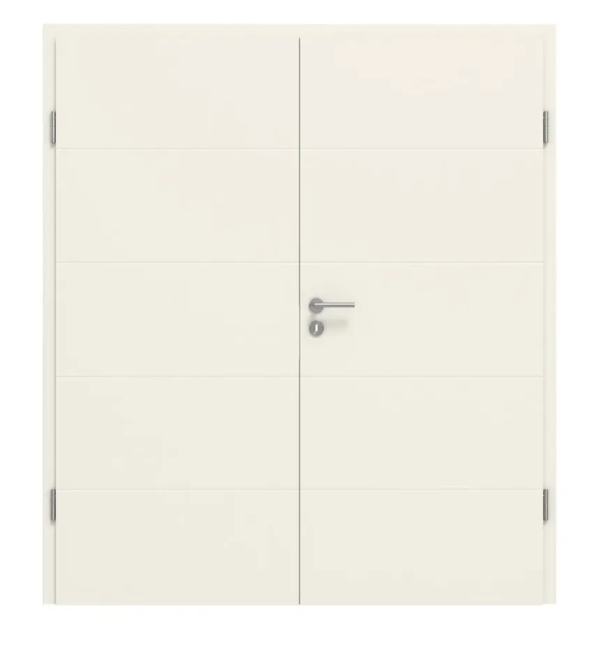 Widok frontowy modelu Typ 17-04 F-W biały lakier drzwi dwuskrzydłowe z ościeżnicą - Kilsgaard