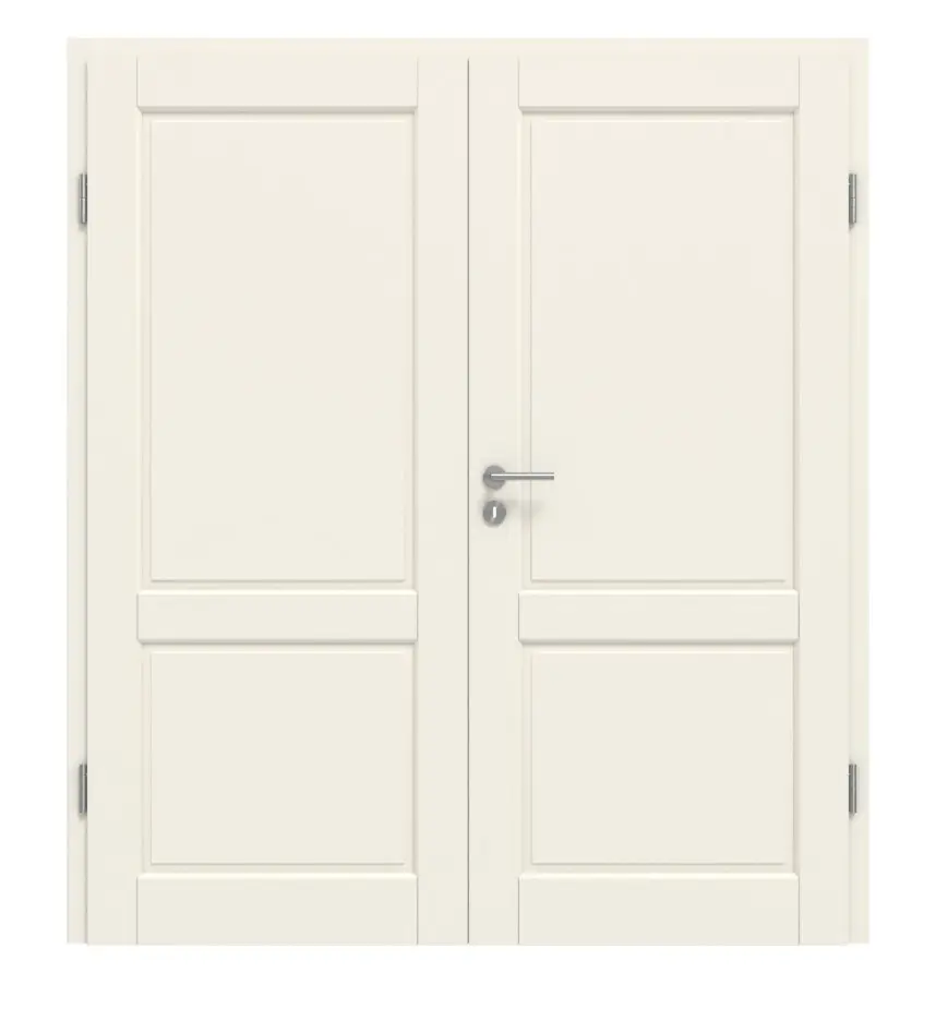 KILSGAARD Drzwi podwójne Typ 18-02 Białe lakier RAL 9011 Lakier z ościeżnicą