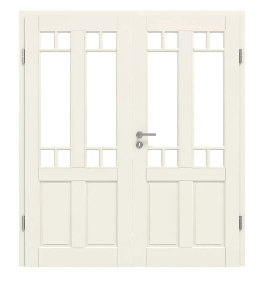 KILSGAARD drzwi podwójne typ 18-04 biały RAL 9010 z ramą szprosową SF 5-2 i ościeżnicą