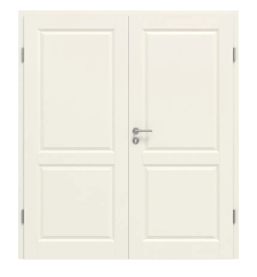 KILSGAARD Drzwi podwójne Typ 20-02 białe lakierowane z ościeżnicą
