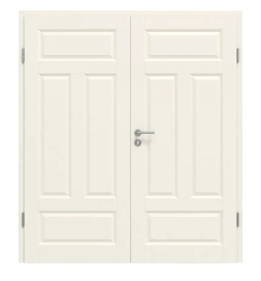 KILSGAARD Drzwi podwójne Typ 20-04 N białe lakierowane z ościeżnicą