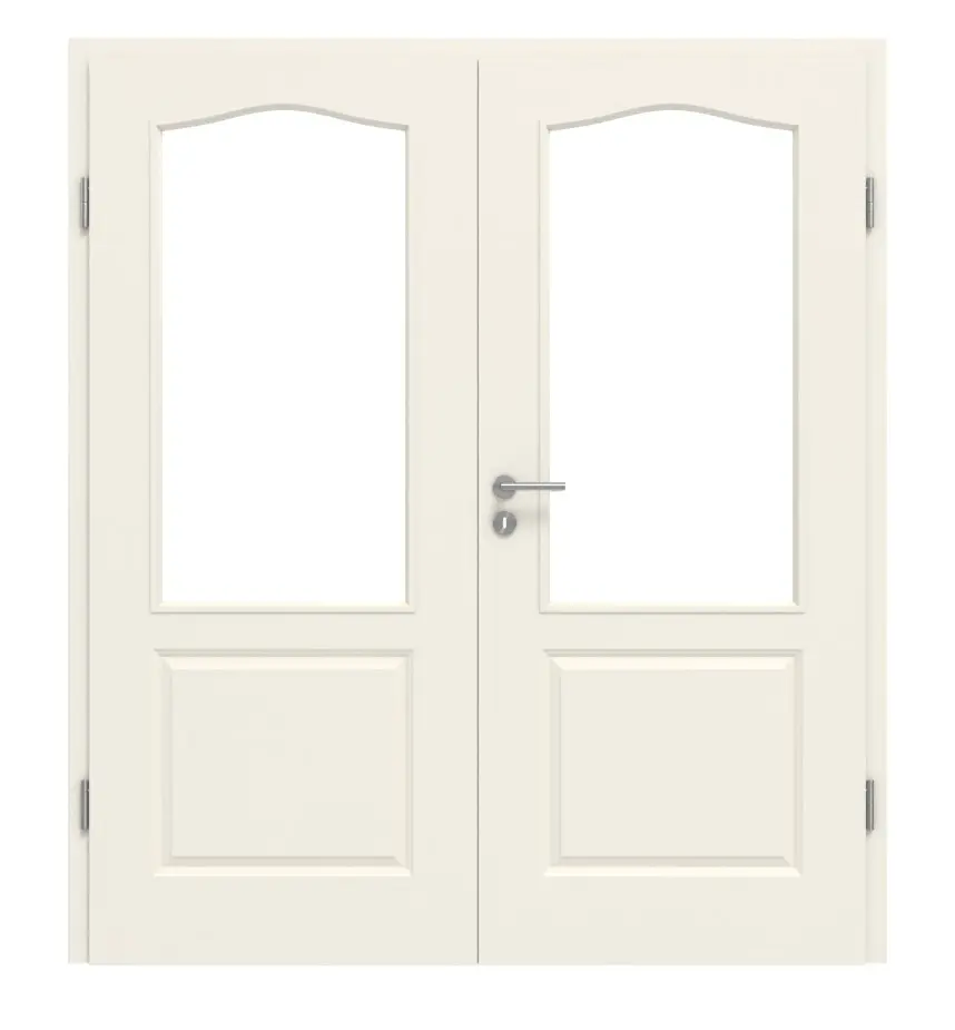KILSGAARD drzwi dwuskrzydłowe Typ 20 biały lakier z przeszkleniem LA-B z ościeżnicą