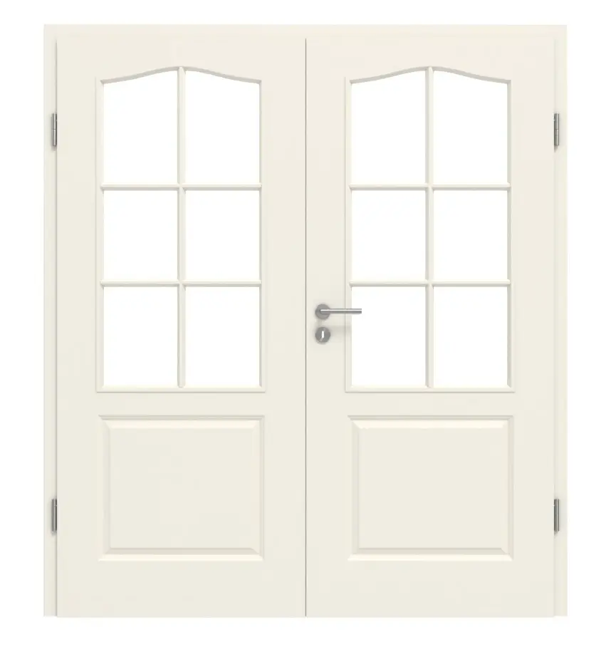 KILSGAARD drzwi dwuskrzydłowe Typ 20 biały lakier ze szprosem SP-6-B z ościeżnicą