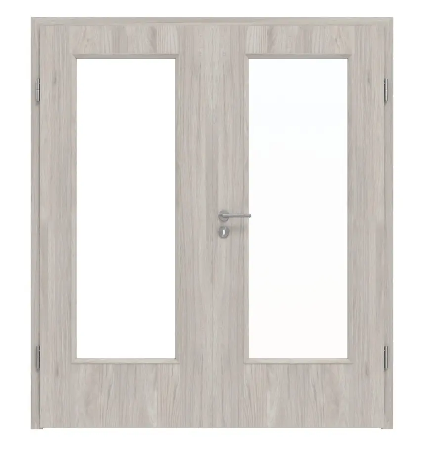 Widok frontowy typu 43-LA dąb Sepia Lamikor drzwi dwuskrzydłowe z ościeżnicą - Kilsgaard