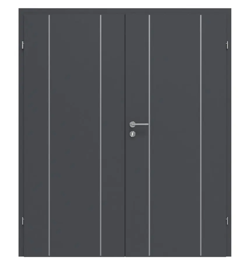 CLASSEN drzwi dwuskrzydłowe Natura HK Venom Alu M3 Grafit RAL 7024 CPL z ościeżnicą