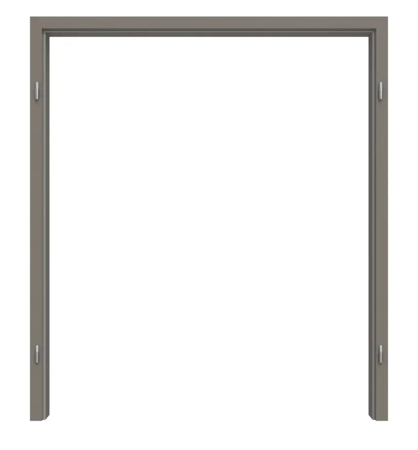 HÖRMANN ościeżnica do całoszklanych drzwi dwuskrzydłowych lakierowana taupe (kolor ciemnoszaro-brązowy) z prostokątną krawędzią