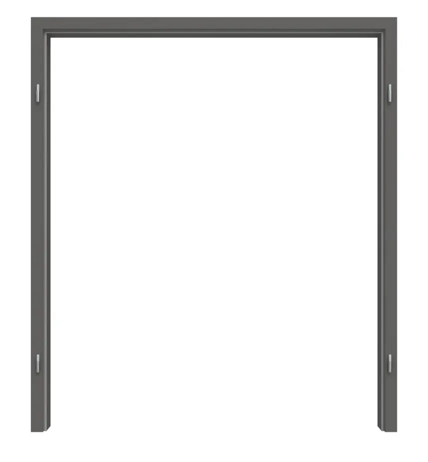 HÖRMANN ościeżnica do całoszklanych drzwi dwuskrzydłowych szary stalowy RAL 7037 lakier z zaokrągloną krawędzią