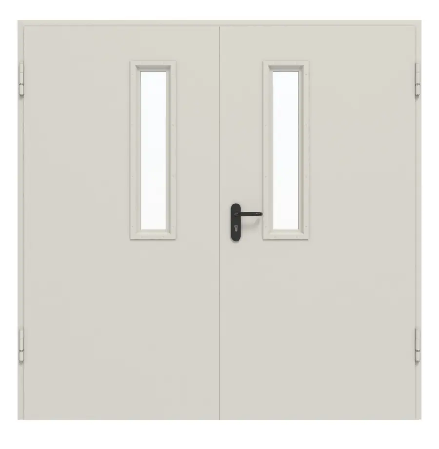 HÖRMANN kompletny zestaw stalowe wielofunkcyjne drzwi zewnętrzne D65-2 OD z przeszkleniem LA-B1 w tym ościeżnica narożna i uzupełniająca Vario B53