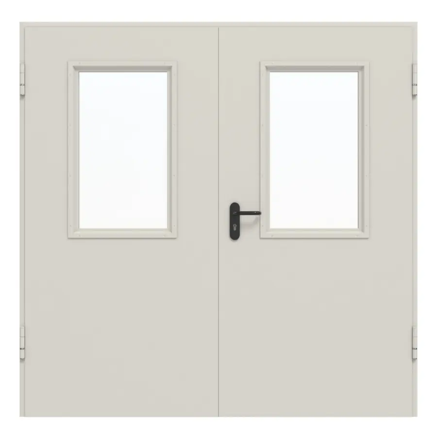 HÖRMANN kompletny zestaw stalowych drzwi zewnętrznych wielofunkcyjnych D65-2 OD z przeszkleniem LA-B2 i ościeżnicą blokową