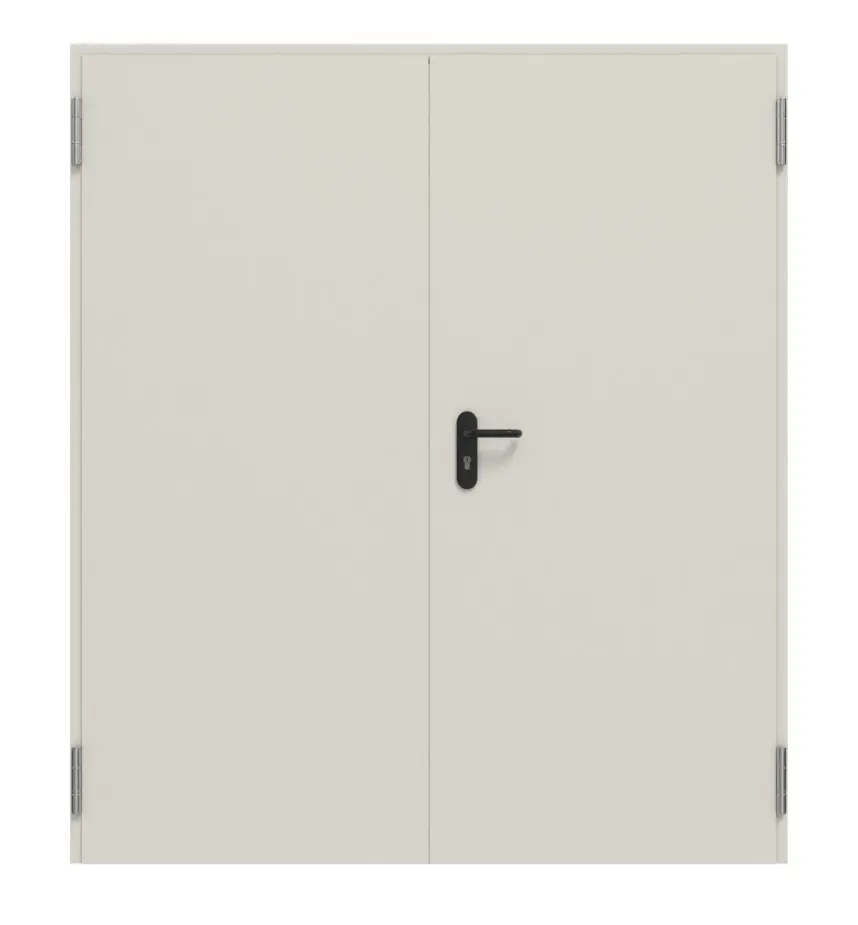 TECKENTRUP kompletny zestaw 2-skrzydłowe stalowe drzwi wielofunkcyjne dw 42-2 z ościeżnicą blokową