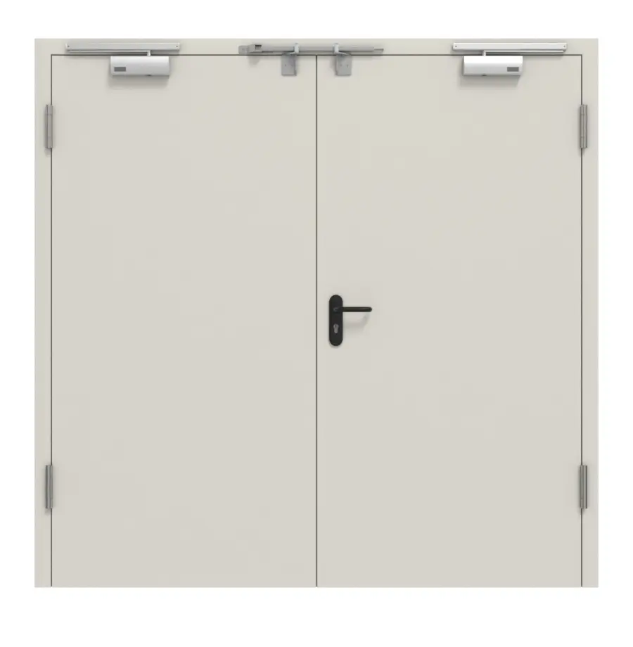 Zestaw drzwi wewnętrznych HÖRMANN, 2-skrzydłowy Stal z funkcją ochrony przeciwpożarowej STS / STU T30-2 wraz z ościeżnicą narożną