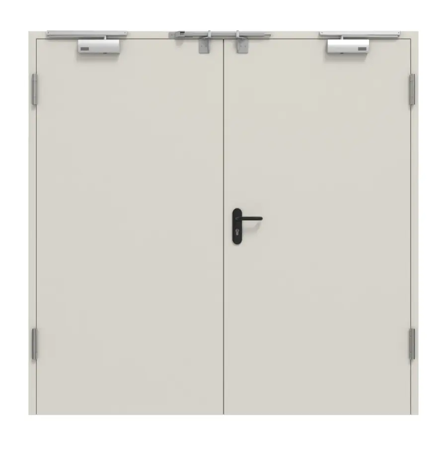 HÖRMANN Zestaw drzwi wewnętrznych 2-skrzydłowe Stal z funkcją ochrony przeciwpożarowej STS / STU T30-2 wraz z dwuwarstwową ościeżnicą opaskową