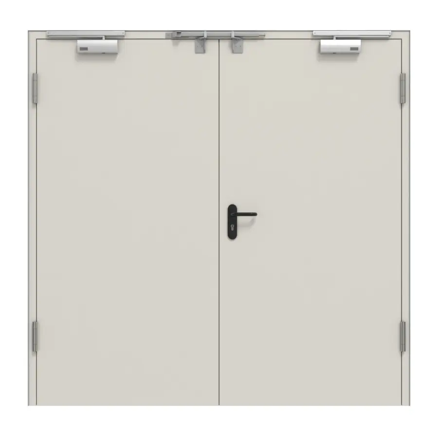 HÖRMANN Zestaw drzwi wewnętrznych 2-skrzydłowych stalowych z funkcją ochrony przeciwpożarowej STS / STU T30-2 w tym ościeżnica blokowa 62/55