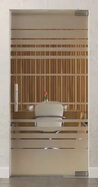 Zdjęcie Selina motyw przezroczysty drzwi wahadłowe szklane DORMA Mundus BTS wariant 1 - Erkelenz