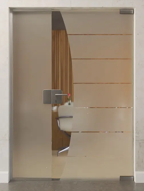 Bild von Amara Motiv klar Ganzglastür mit festem Seitenteil DORMA Mundus Variante 1 - Erkelenz