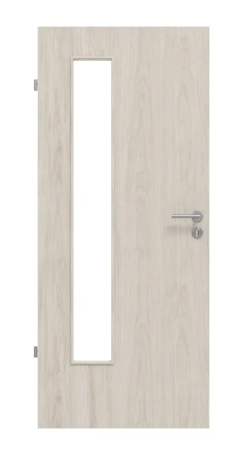 Widok frontowy dąb lazura LA 24 po stronie zawiasów Basic Durat drzwi wewnętrzne - Huga