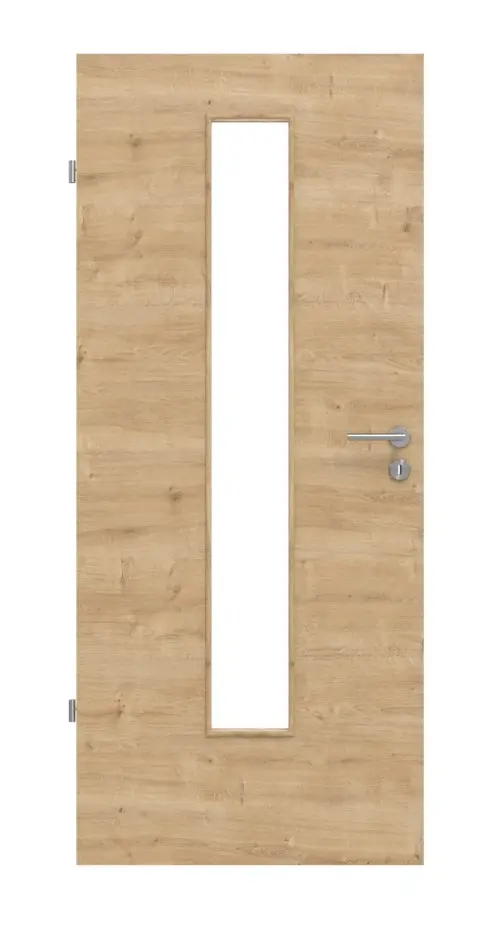 Widok frontowy dąb sękaty wzdłuż LA 24 Basic Durat drzwi wewnętrzne - Huga