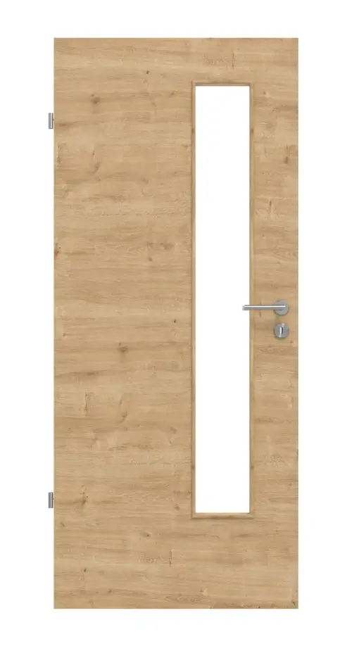 Widok frontowy dąb sękaty wzdłuż LA 24 od strony zamka Basic Durat drzwi wewnętrzne - Huga