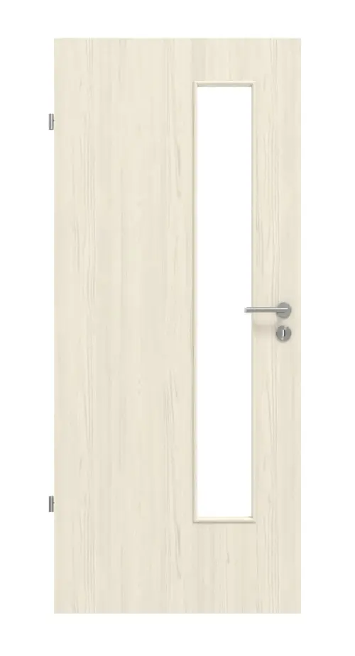 Widok frontowy modrzew lazura LA 24 od strony zamka Basic Durat drzwi wewnętrzne - Huga