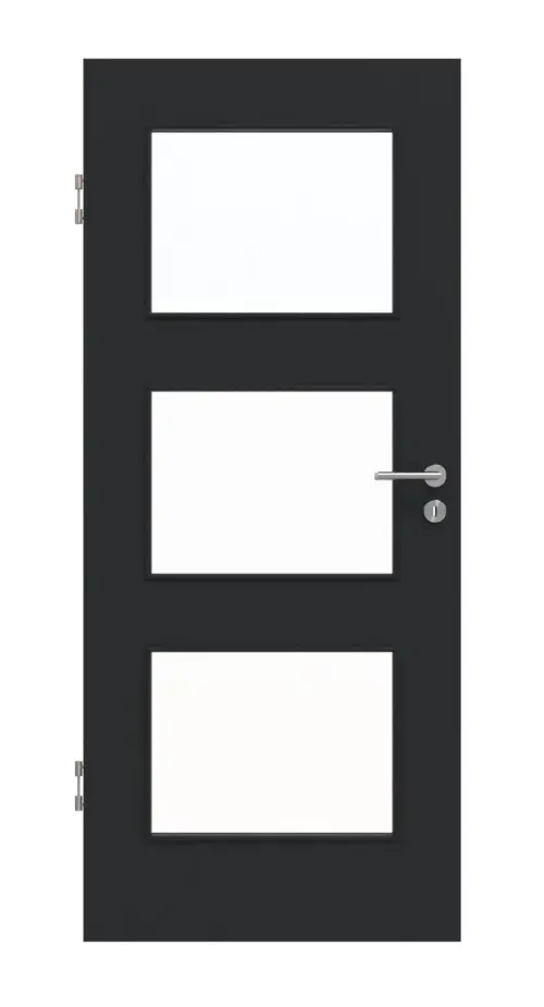 Widok frontowy - antracyt RAL 7016 LA 11 lakier matowy drzwi wewnętrzne Basic - Huga