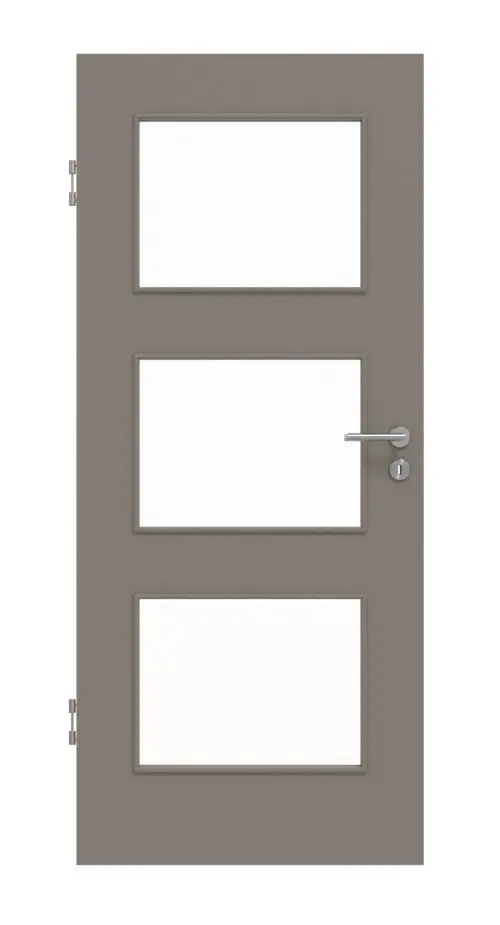 Widok frontowy taupe (kolor ciemnoszaro-brązowy) RAL 7048 LA 11 Basic lakier drzwi wewnętrzne - Huga
