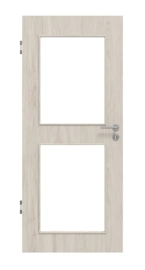 Widok frontowy drzwi wewnętrznych dąb lazurowany LA 12 Basic Durat - Huga