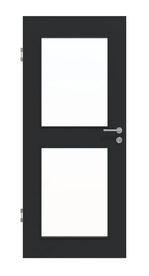 Widok frontowy antracyt RAL 7016 LA 12 lakier matowy Basic drzwi wewnętrzne - Huga