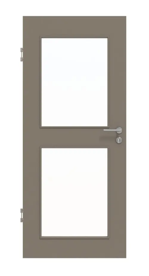 Widok frontowy taupe (kolor ciemnoszaro-brązowy) RAL 7048 LA 12 lakier matowy Basic drzwi wewnętrzne - Huga