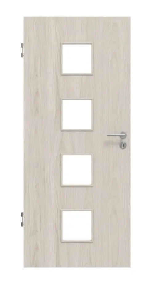 Widok frontowy drzwi wewnętrznych dąb lakierowany LA 14 Basic Durat - Huga