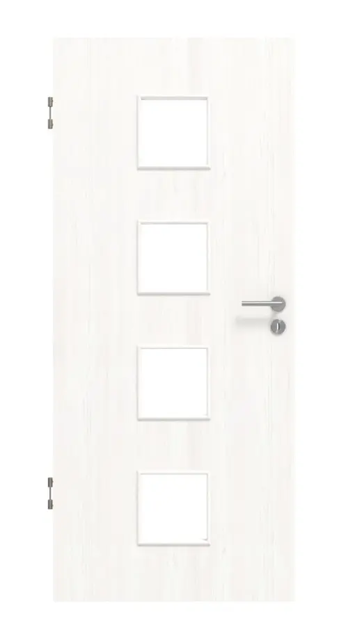 Widok frontowy z biel pino LA 14 Basic Durat drzwi wewnętrzne - Huga