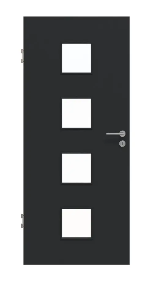 Widok frontowy antracyt RAL 7016 LA 14 lakier matowy Basic drzwi wewnętrzne - Huga