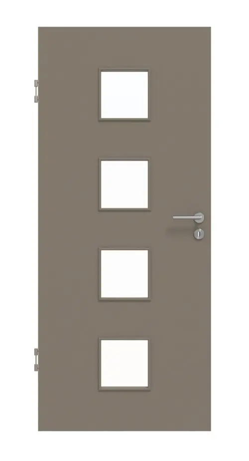 Widok frontowy taupe (kolor ciemnoszaro-brązowy) RAL 7048 LA 14 lakier matowy basic drzwi wewnętrzne - Huga