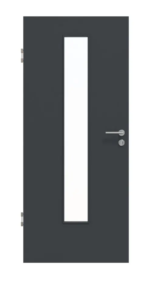 Widok frontowy antracyt RAL 7016 LA 24 na środku lakier Basic drzwi wewnętrzne - Huga
