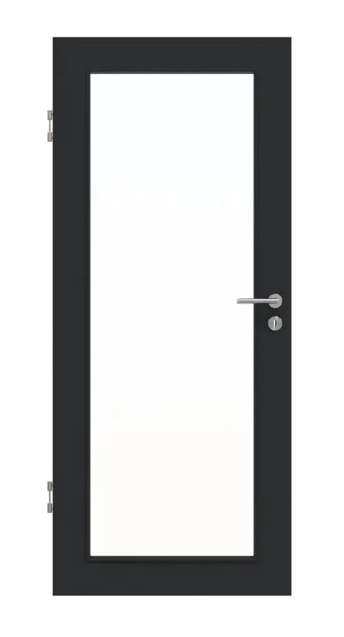 Widok frontowy antracyt RAL 7016 LA 27 lakier matowy Basic drzwi wewnętrzne - Huga