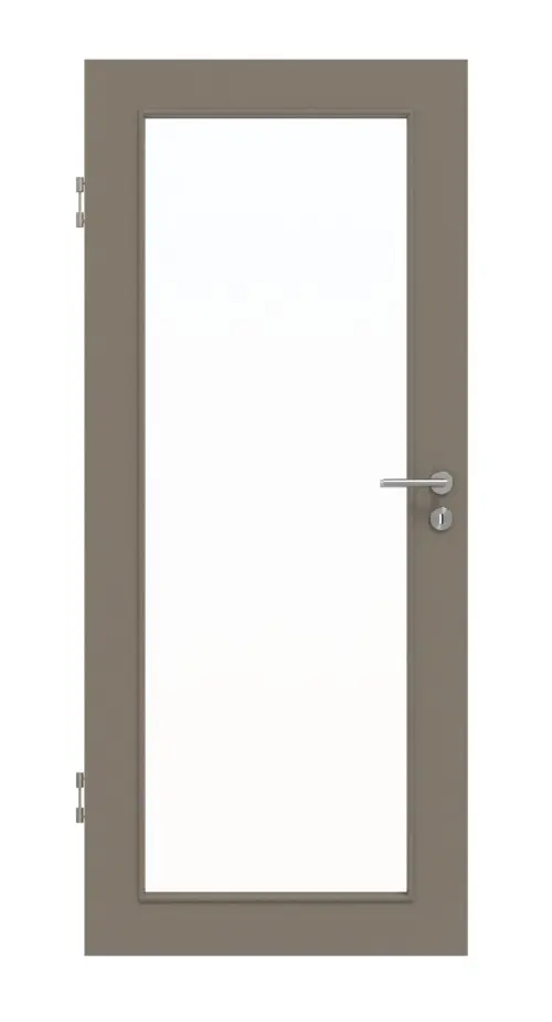Widok frontowy taupe (kolor ciemnoszaro-brązowy) RAL 7048 LA 27 lakier matowy Basic drzwi wewnętrzne - Huga