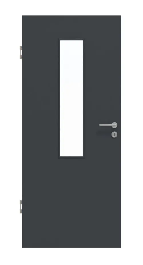 Widok frontowy antracyt RAL 7016 4 LA na środku lakierowane drzwi wewnętrzne Basic - Huga