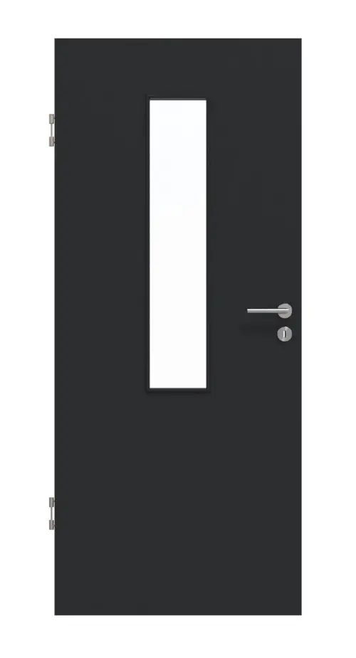 Widok frontowy antracyt RAL 7016 4 LA na środku lakier matowy Basic drzwi wewnętrzne - Huga