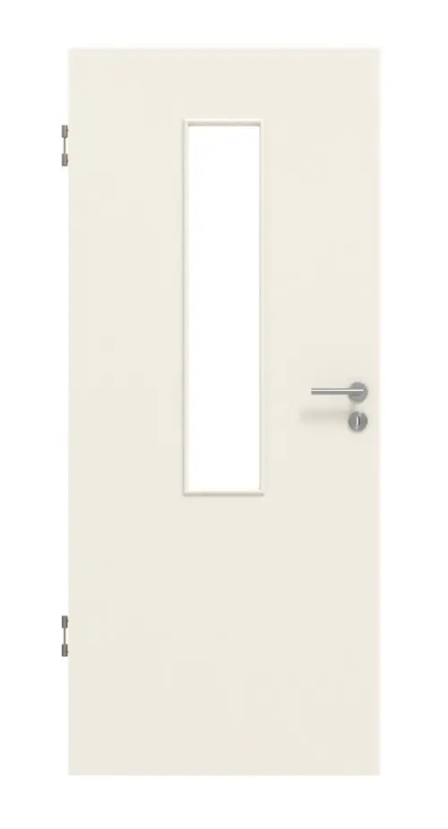 Widok frontowy biały podobny do RAL 9010 4 LA na środku Basic lakierowane drzwi wewnętrzne - Huga